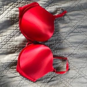 Red VS Plunge (with push up) Bra